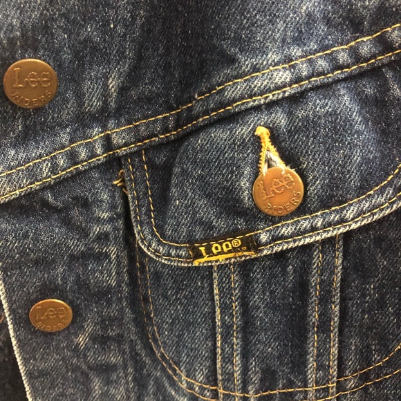 Vintage LEE Sz S/M Denim Trucker Jean Jacket - Picture 10 of 12